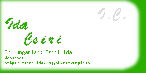 ida csiri business card